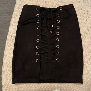 Black Suede skirt